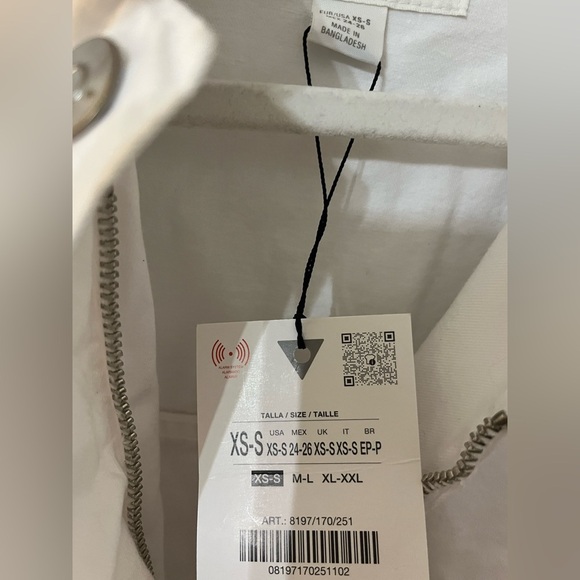 Nwt- TRF DENIM POCKET JACKET - Oyster-white-XS/S - Picture 6 of 7